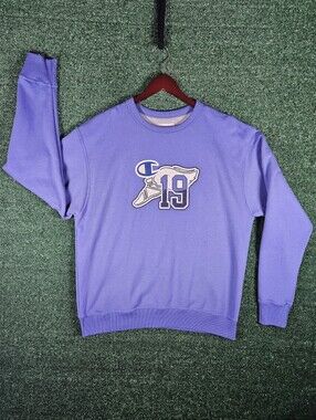 Champion Powerblend Winged Sneaker Varsity Crewneck Sweatshirt / Mens Size Large